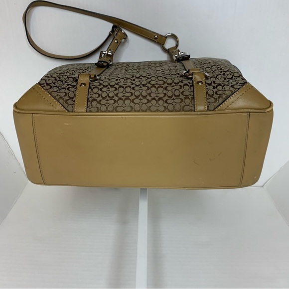 Coach Brown Signature Jacquard Monogram Tote Bag - Picture 9 of 13